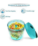 0065 Manual Stainless Steel Compact Extra Sharp Hand Held Vegetable Chopperslicer With 5 Blades