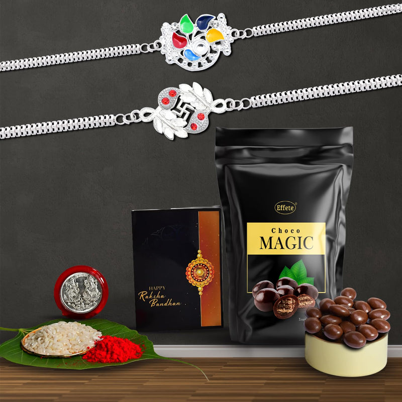 Rakhi (K2_a45+c1_sm)  Choco Magic (Pouch) Rakhi  Chocolate For Brother Rakhi With Chocolate Rakhi With Gift Rakhi Combo Set Of 2 Rakhi Chocolate