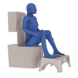 6005a Plastic Non-slip Folding Toilet Squat Stool - White Color