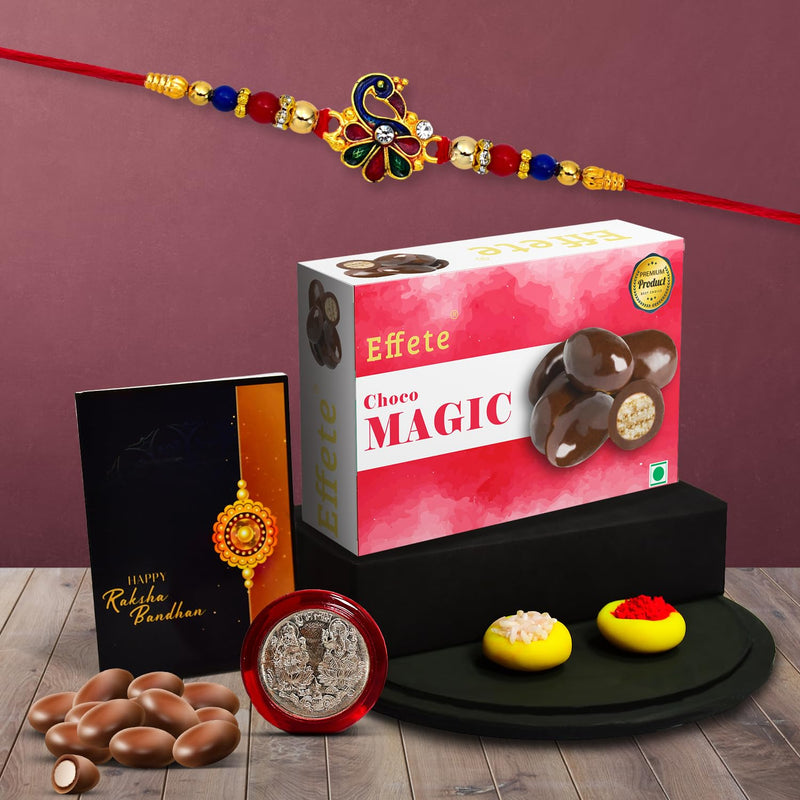 Rakhi (K1_315_cm32)  Chocolate Magic 32gm Rakhi  Chocolate For Brother Rakhi With Chocolate Rakhi With Gift Rakhi Combo Set Of 1 Rakhi Chocolate