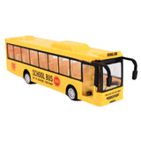 Inertia Bus Toys  High Simulation Yellow Fine Details Mini Bus Model Car Toys Prizes For Gift Collections