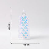 Decorative Led Candle Lights With Holographic Finish (2 Pc  Set)
