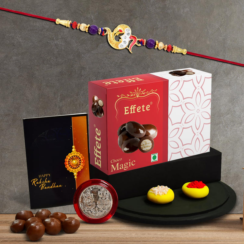 Rakhi (K1_411_em32)  Chocolate Magic 32gm Rakhi For Brother With Gift  Handmade Rakhi Rakhi Combo For Brother  Stylish Rakhi For Brother  Set Of 1 Rakhi