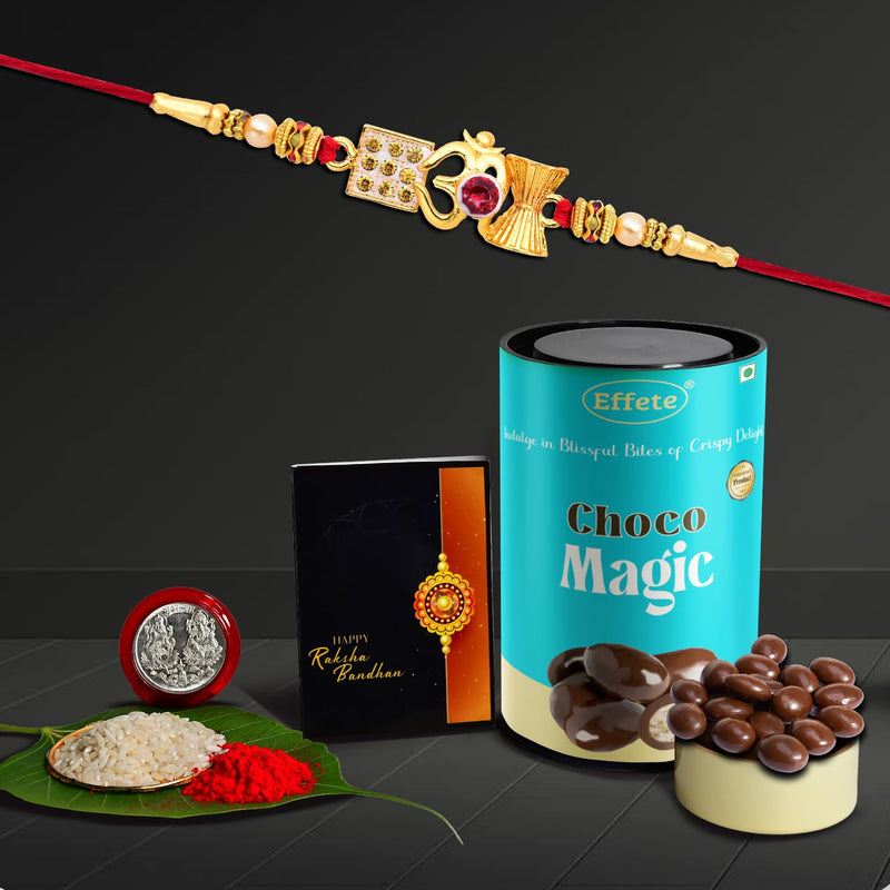 Rakhi For Brother Set Of 1 Rakhi For Brother And Bhabhi Rakhi With Chocolate Rakhi With Gift For Brother Rakhi For Kids Rakhi Set Rakhi Combo Rakhi With Sweets (K1_412_cm)