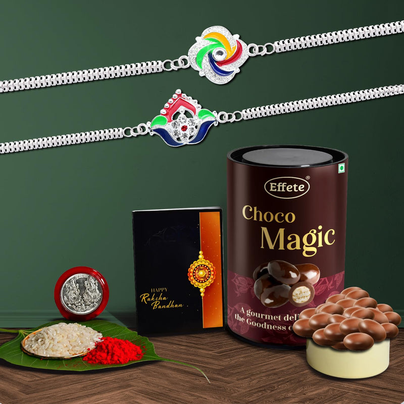 Rakhi (K2_c9+c10_em)  Chocolate Magic Rakhi Combo With Card And Chocolate Chocolates Gift Pack Rakhi  Chocolate For Brother Rakhi With Gift Set Of 2 Rakhi
