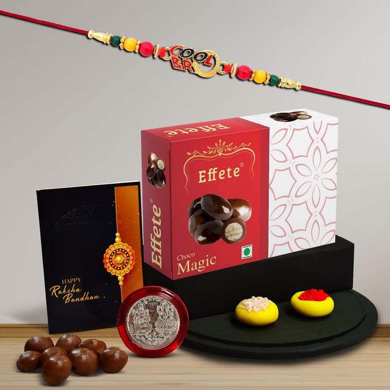 (K1_406_em32) Rakhi Combo  Chocolate Magic 32gm Rakhi  Chocolate For Brother  Fancy Rakhis For Men Stylish  Rakhi With Gift  Rakhi Combo  Set Of 1  Chocolate