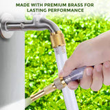 Heavy Duty Brass Garden Hose Spray Nozzle (1 Set)