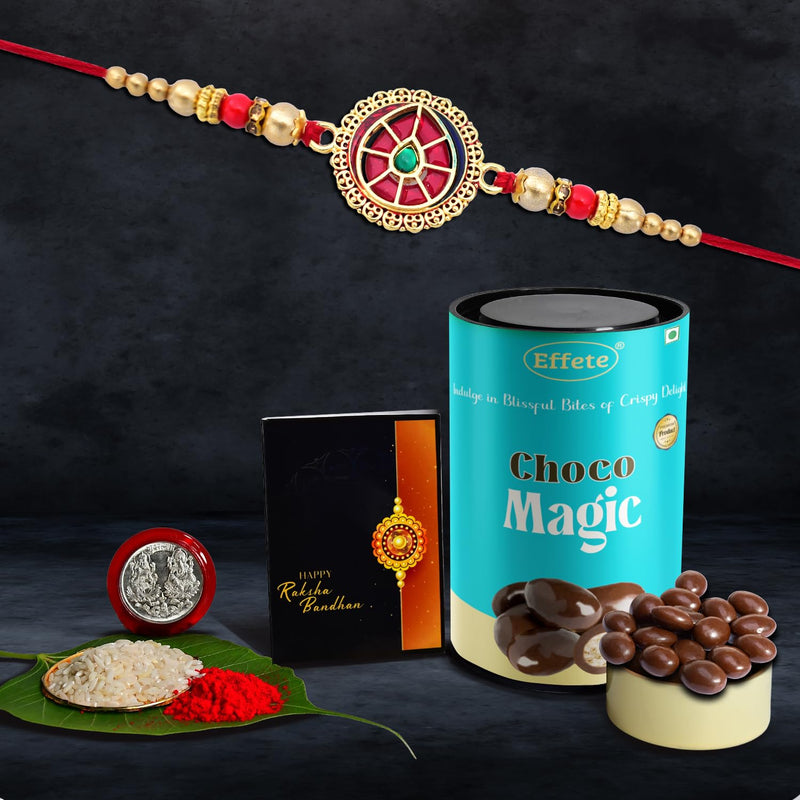 Rakhi (K1_422_cm)  Chocolate Magic Rakhi For Brother With Gift Rakhi With Chocolate Rakhi Combo For Brother Set Of 1 Rakhi Chocolate
