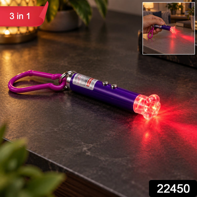 Laser Pointer Keychain Light With Flower Cap And Clip For Portable Daily Carry