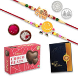 Kids Rakhi Combo With Elephant  Smiley Rakhi Choco Beats Tilak Coin  Card