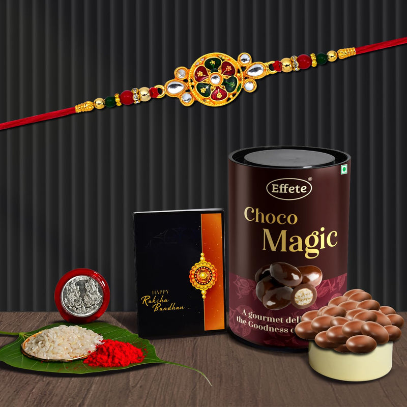 Rakhi (K1_551_em)  Chocolate Magic  Rakhi Combo With Card And Chocolate  Chocolates Gift  Rakhi  Chocolate For Brother  Rakhi With Gift  Set Of 1 Rakhi