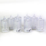 Premium Crystal Effect Led Flameless Candle Lights (8 Pc)