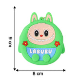 Cute Cartoon Character Coin Pouch With Keychain  Wrist Strap