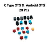 0261 Otg Type C  Usb To Micro Usb Adapter For Android Mobile Smart Phones  Tablets With Zip Pouch (Pack Of 20)