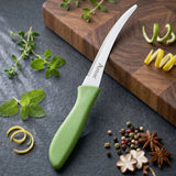 Mix Design Ss Kitchen Knife 8 Inch Stainless Steel Curved Plastic Handle (1 Pc)