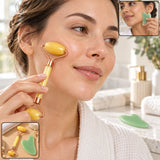 Facial Roller And Gua Sha Set With Dual Roller Heads For Daily Face Care (1 Set)