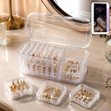 Acrylic Jewellery Storage Box  Clear Organizer With 10 Compartments
