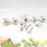4445 Tickles Tea Toy Set  Coffee Kitchen Plastic Set Toy For Kids Boys  Girls (14 Pcs)
