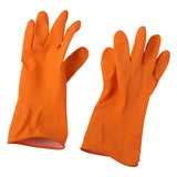 Large Victor Orange Cleaning Rubber Gloves Reusable Kitchen Dishwash (1 Pair)