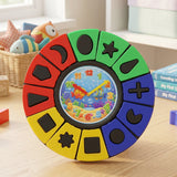 Shape  Color Matching Learning Puzzle Toy With Clock For Kids Toddlers (1 Pc)