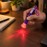 Laser Pointer Keychain Light With Flower Cap And Clip For Portable Daily Carry