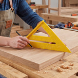 Plastic Speed Square Triangle Ruler For Woodworking Measuring And Marking (1 Pc)