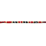 Traditional Handmade Red Black Thread Rakhi For Brother (1 Pc)