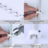 Heavy Duty Plastic Cable Clip With Steel Nail (100 Pc 8mm)