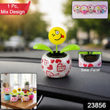 Solar Dancing Flower Toy With Pot For Car Dashboard And Desk Decor (1 Pc)
