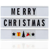 Black Mini A6 Magnetic Cinematic Light Box With 82 Characters And 10 Emojis  (1 Set)