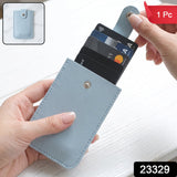 Pu Leather Snap Button Pull Out Card Holder Wallet Slim Multi Card (1 Pc)