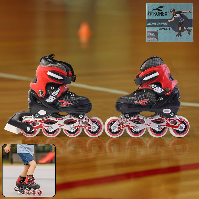 Professional Adjustable Inline Skates For Kids And Adults (Medium  1 Pair)