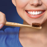 Soft Bristle Bamboo Toothbrush Eco-friendly Wooden Toothbrush With Engraved Handle (1 Pc)
