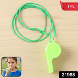 Plastic Sports Whistle With Neck Lanyard Loud Safety Whistle (1 Pc Mix Color)