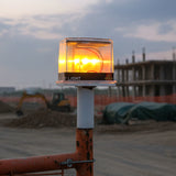 1200mah Solar Powered Led Warning Beacon Light (1 Pc)