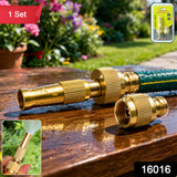 Heavy Duty Brass Garden Hose Spray Nozzle (1 Set)