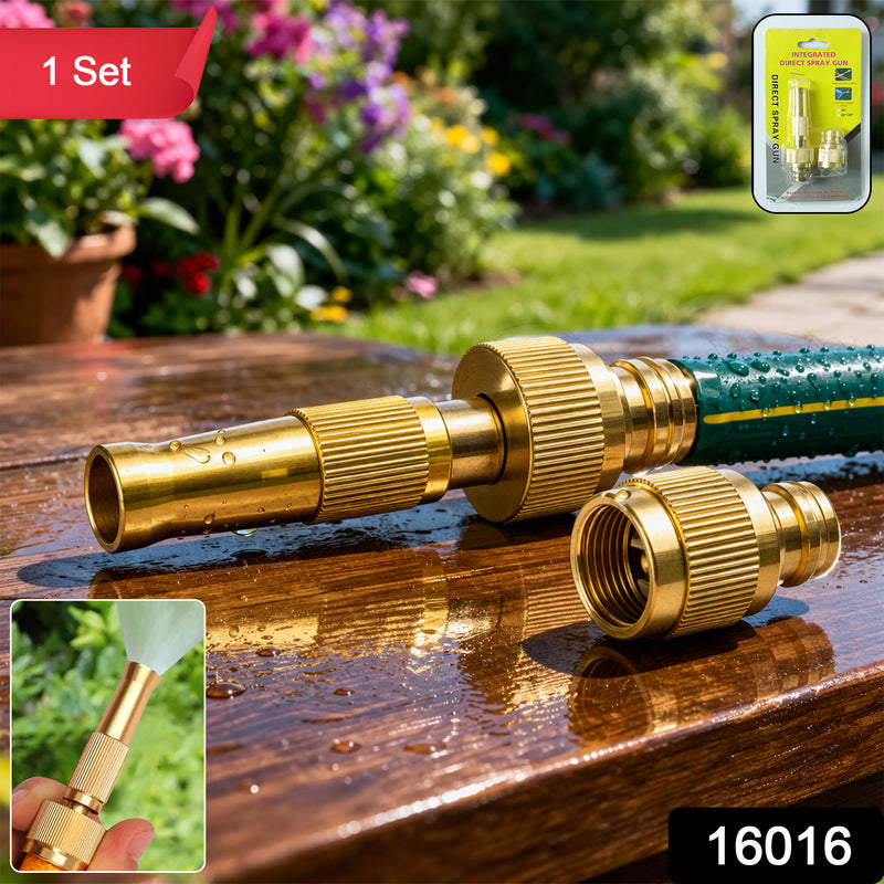 Heavy Duty Brass Garden Hose Spray Nozzle (1 Set)