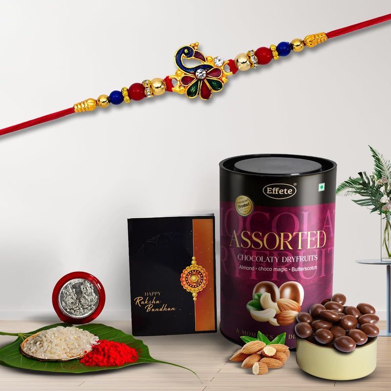 Rakhi (K1_315_as)  Assorted Chocolate Dryfruits 96gm Rakhi For Brother With Gift Rakhi With Chocolate Rakhi Combo For Brother Set Of 1 Rakhi Chocolate
