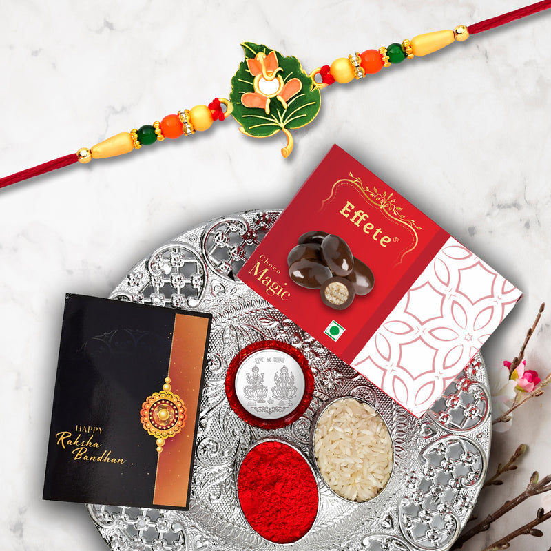 Rakhi Kit With Card Roli Chawal  Coin
