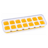 14 Cavity Ice Cube Tray With Lid Easy Release Ice Mold For Fridge Freezer (1 Pc)