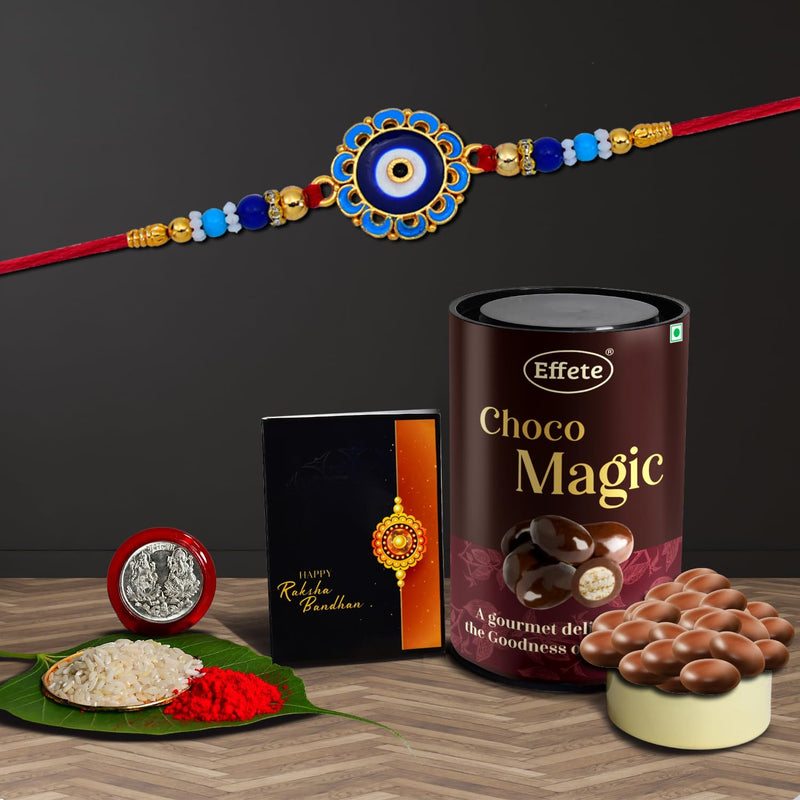 Rakhi (K1_275_em)  Chocolate Magic  Rakhi For Brother With Gift  Fancy Rakhis For Men Stylish Rakhi Combo For Brother  Set Of 1 Rakhi  Chocolate