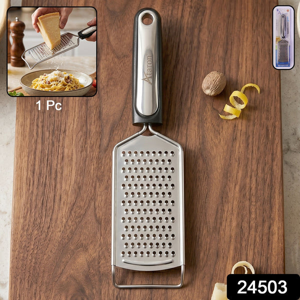 Ss Slim Cheese Grater With Plastic Handle For Vegetables And Lemon Zest (1 Pc)