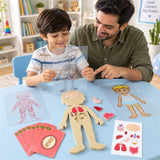 Educational Human Body Anatomy Puzzle With Organ Pieces And Learning Cards Set