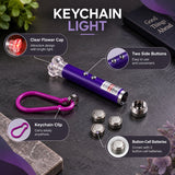 Laser Pointer Keychain Light With Flower Cap And Clip For Portable Daily Carry