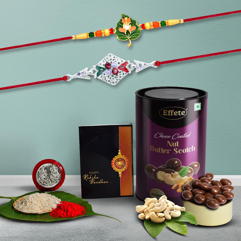 Rakhi (K2_307+a42_bs)  Chocolate Butter Scotch 96gm Rakhi  Chocolate For Brother Rakhi With Chocolate Rakhi With Gift Rakhi Combo Set Of 2 Rakhi Chocolate