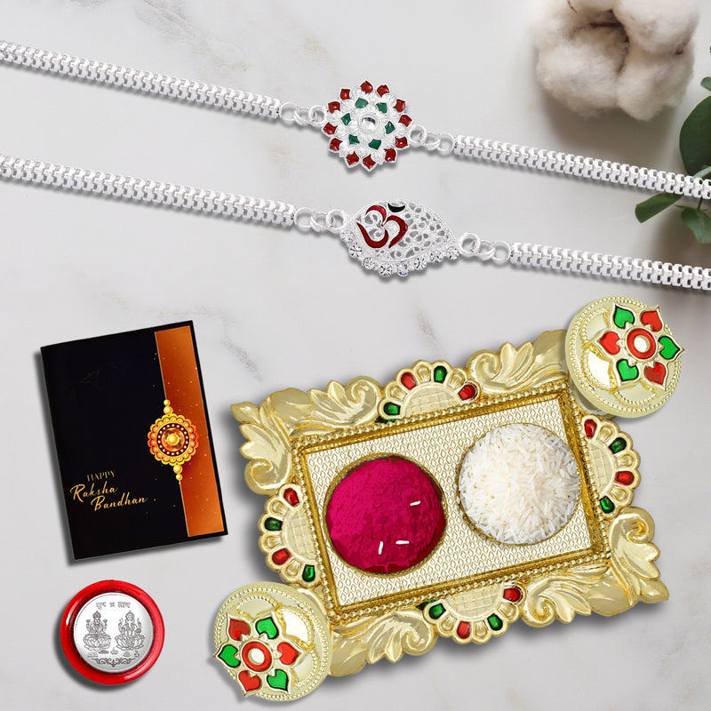 Rakhi Set With Pooja Items  Sweet Treat