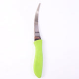 Mix Design Ss Kitchen Knife 8 Inch Stainless Steel Curved Plastic Handle (1 Pc)