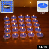 Blue Scented Tea Light Candles (25 Pc  Set)