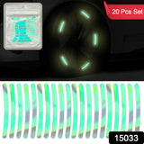 Reflective Car Wheel Stickers  Multicolored 20 Pcs For Night Safety  Velvet Wheels
