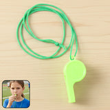Plastic Sports Whistle With Neck Lanyard Loud Safety Whistle (1 Pc Mix Color)